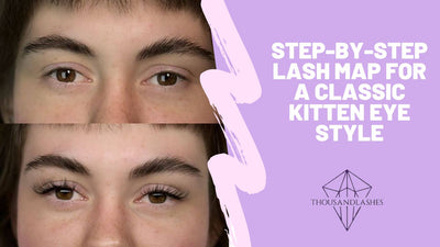 Step-by-Step Lash Map for a Classic Kitten Eye Style