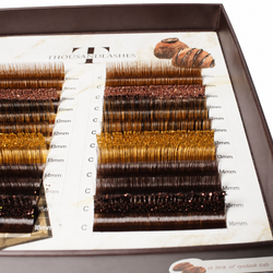 0.05 volume lashes in mixed lengths for lash artists