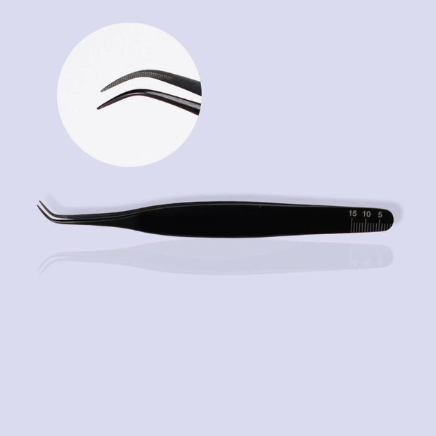 Noir fiber tip collection 45 degree tweezer