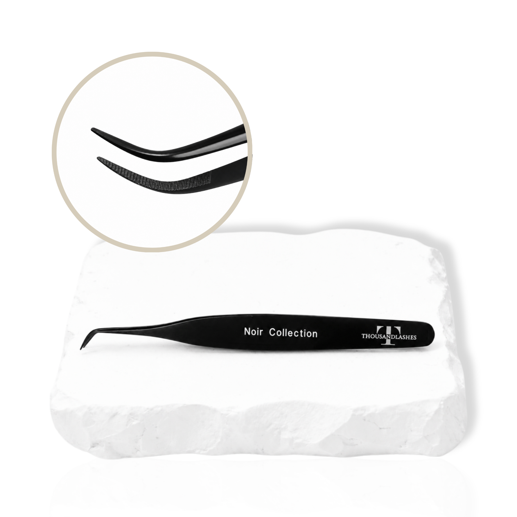 45 degree fiber tip lash tweezer