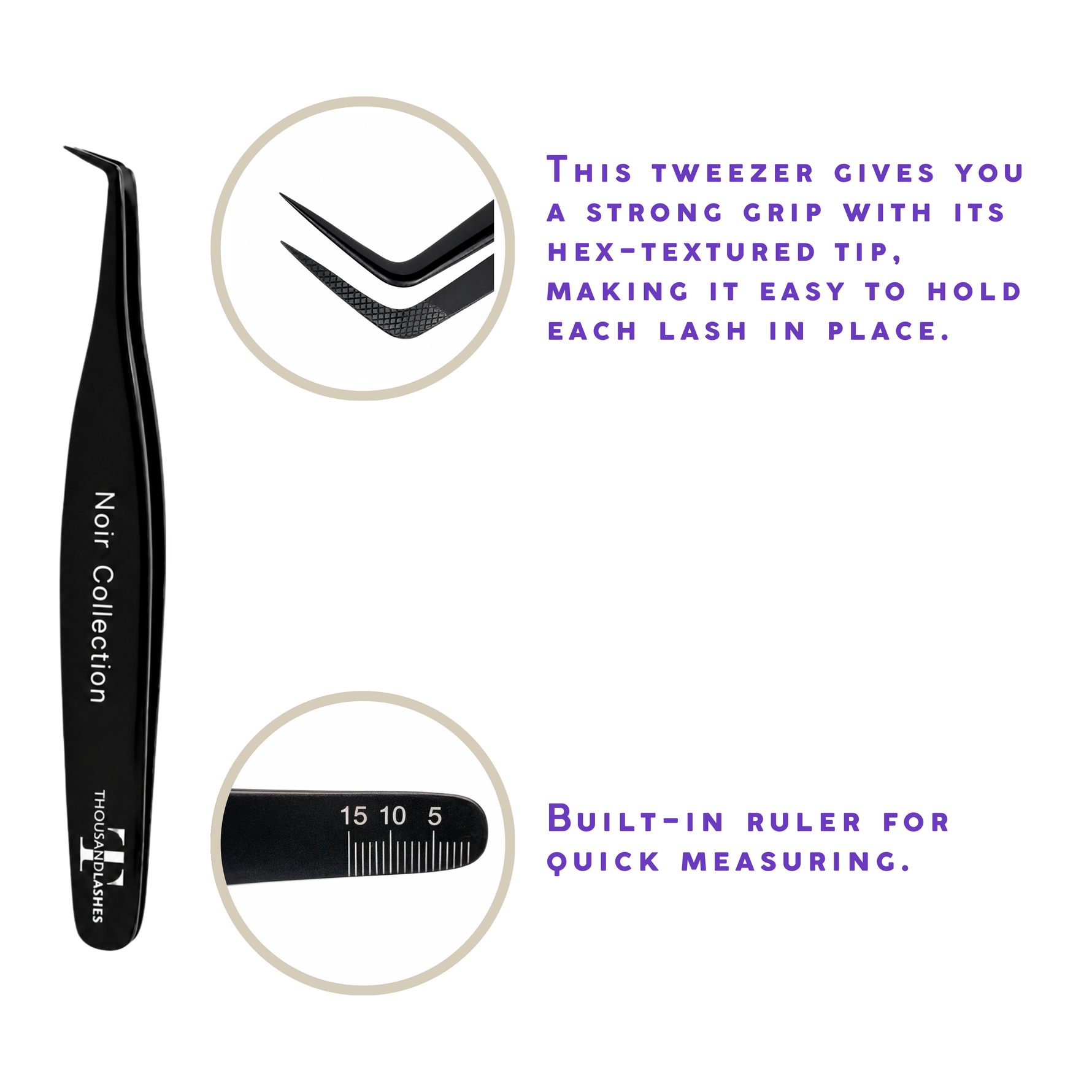 90 degree lash extension tweezers