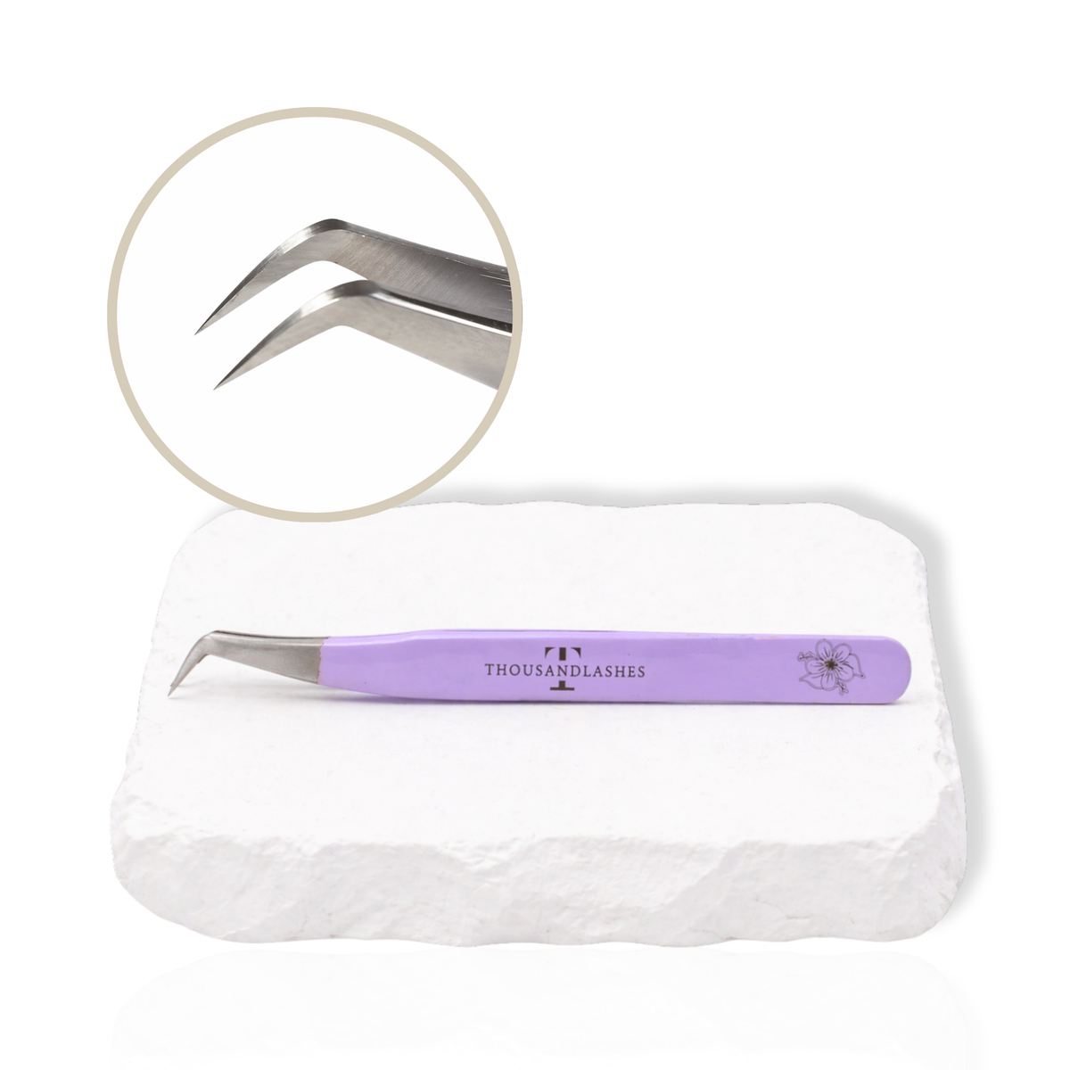 90 degree purple lash tweezer