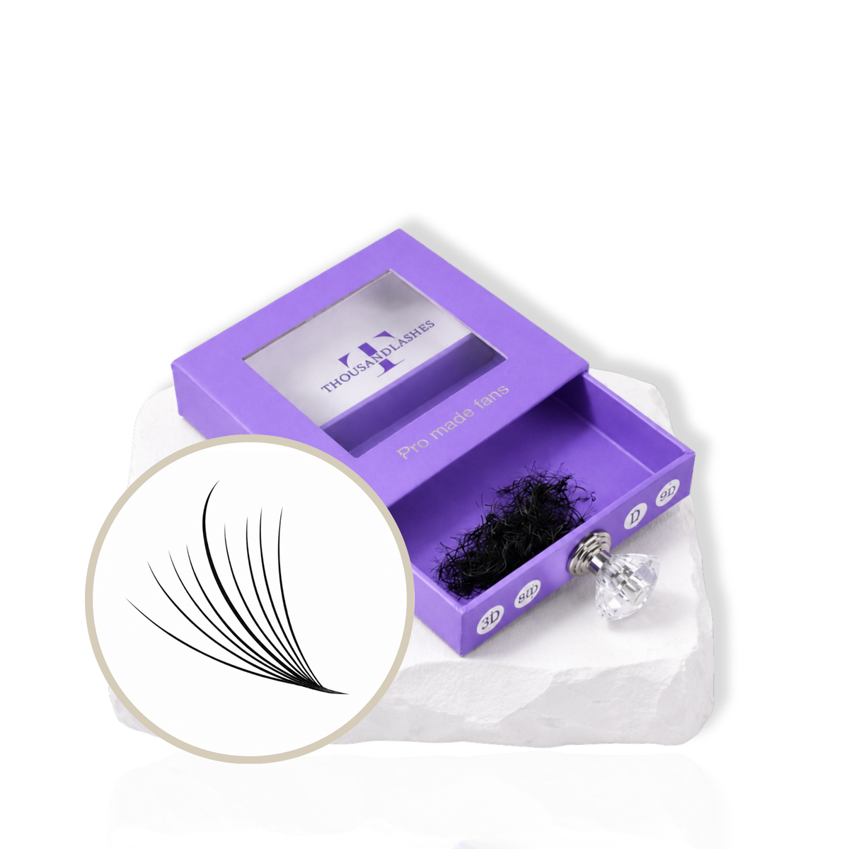 9D Loose Pro-Made Wispy Lashes 0.03 Single Length 9–15 mm
