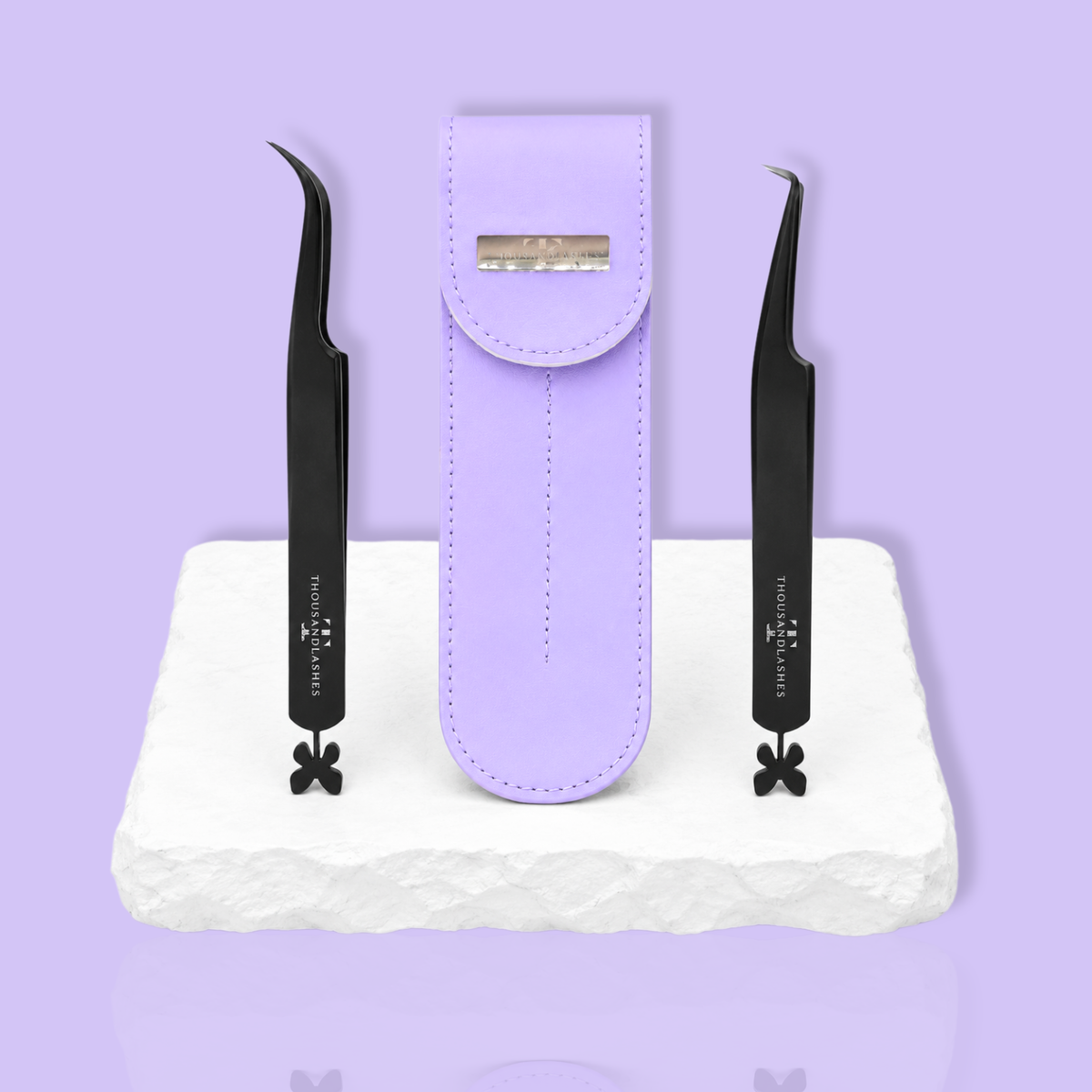 Black lash extension tweezers