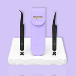 Black lash extension tweezers