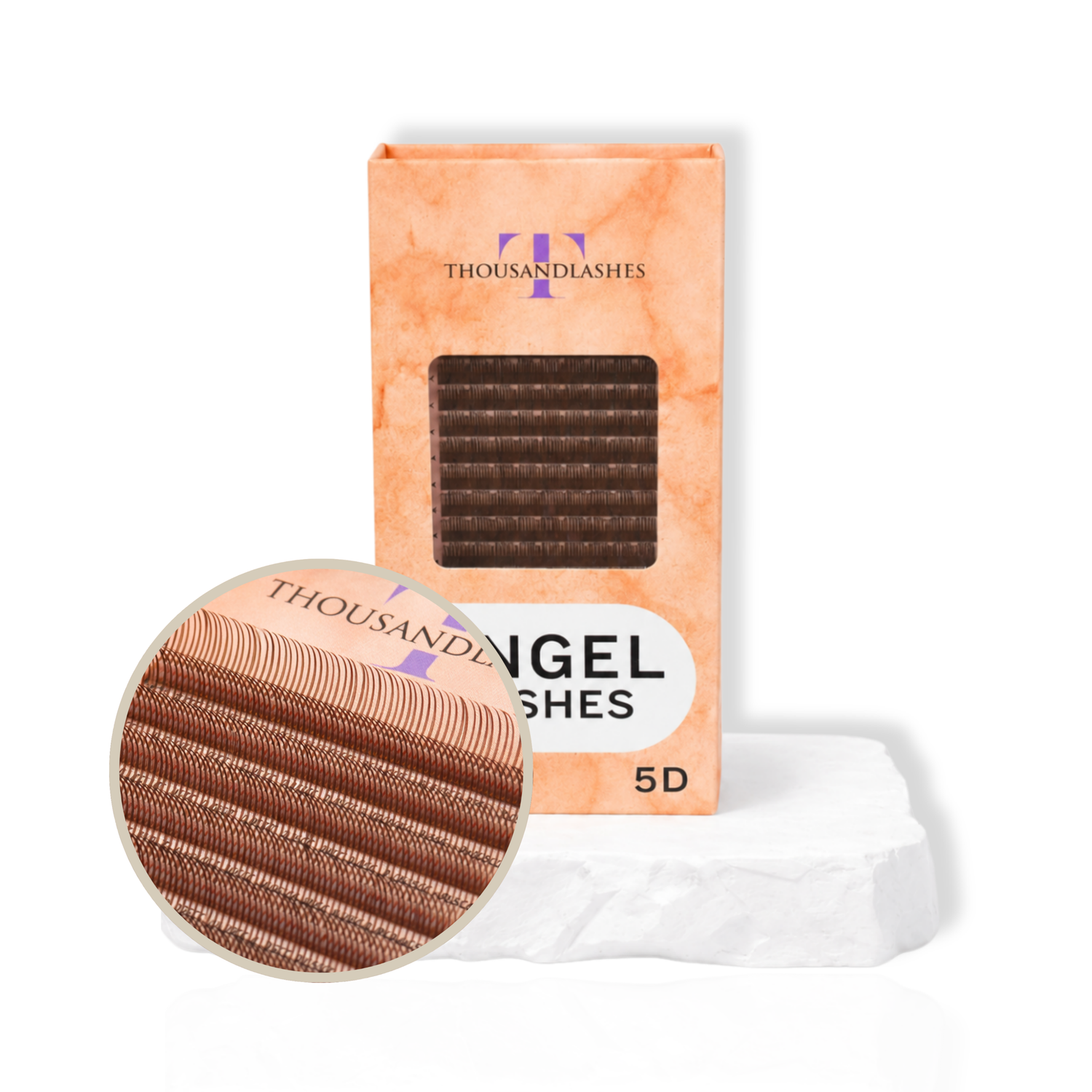 Brown angel lash extensions