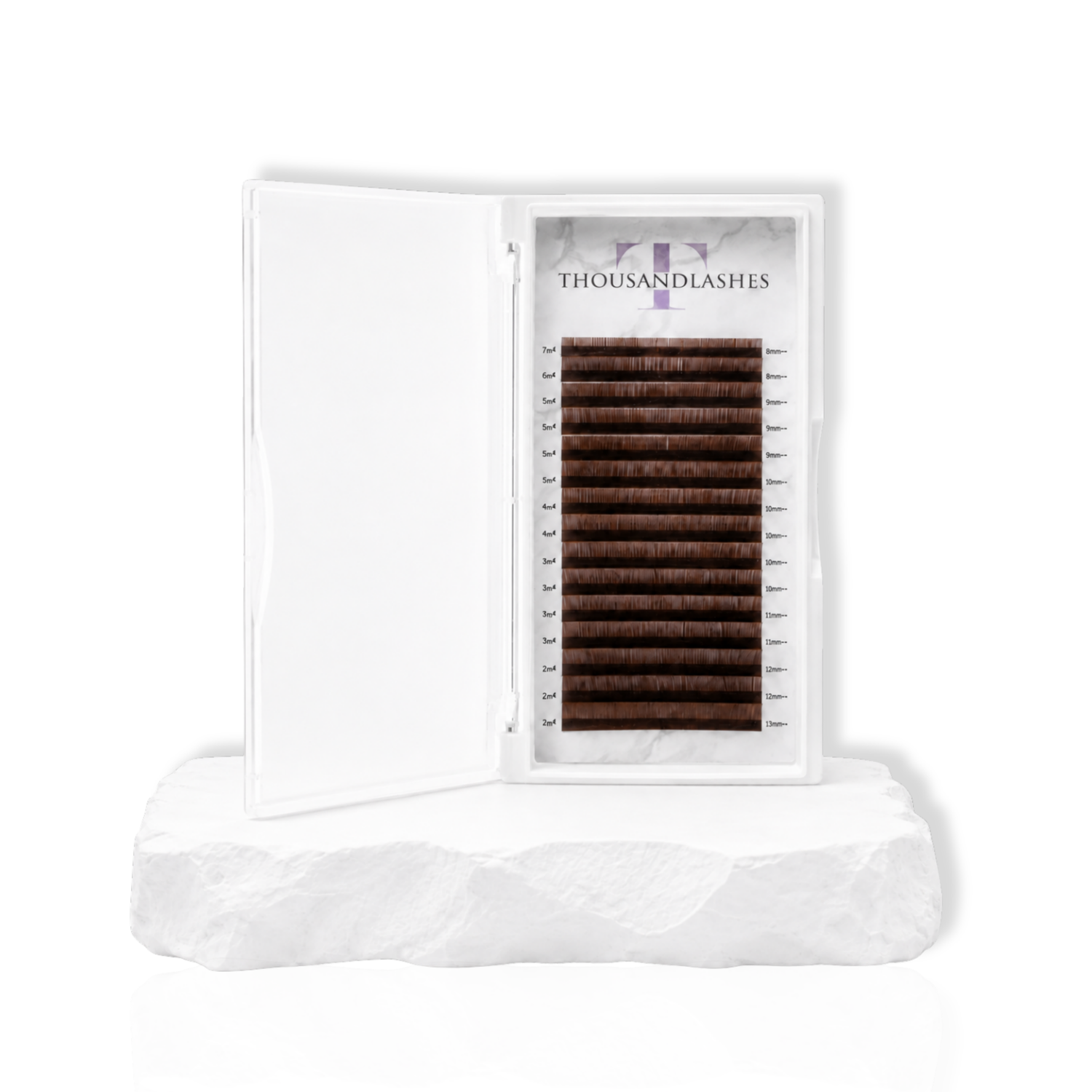 Brown volume lash extensions