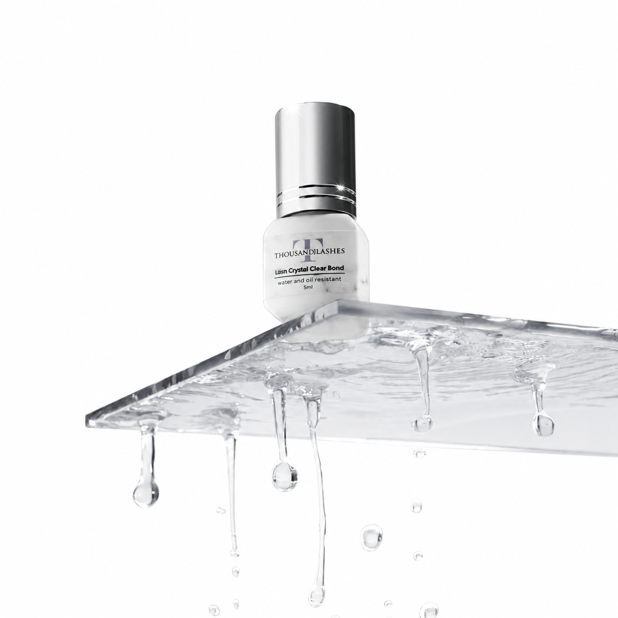 Clear adhesive for colored lashes