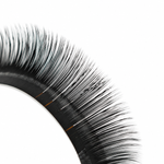 Close-up of Cashmere Noir classic lash fibers showing the soft matte black finish and lightweight lash design