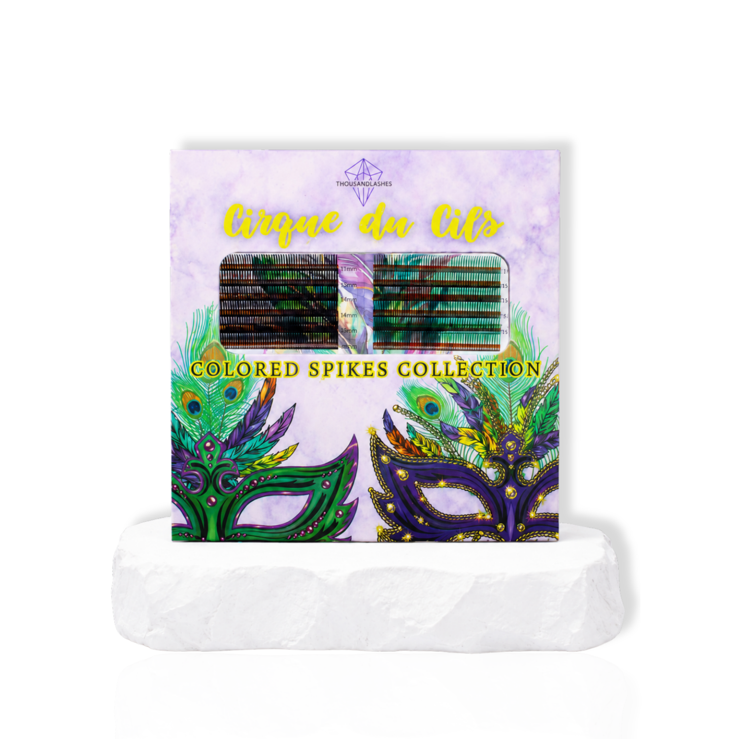 Color lash spikes