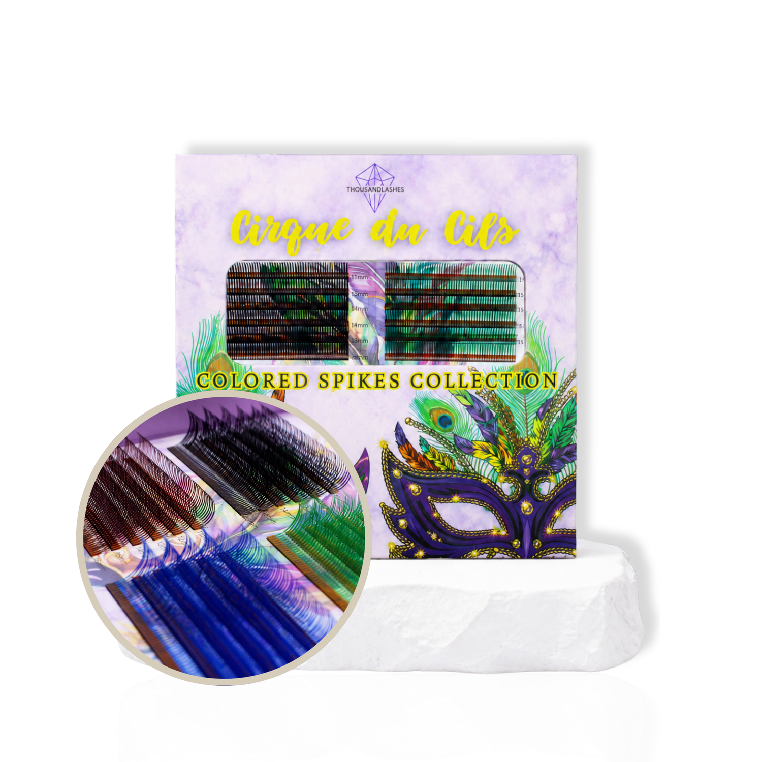 Colored lash spikes