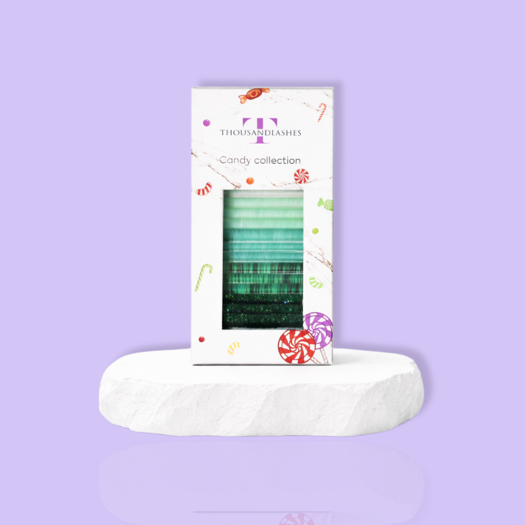 Colorful eyelash extensions