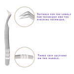 Curve lash tweezers