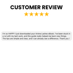 Customer feedback on anime lashes guide