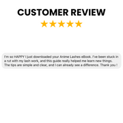 Customer feedback on anime lashes guide
