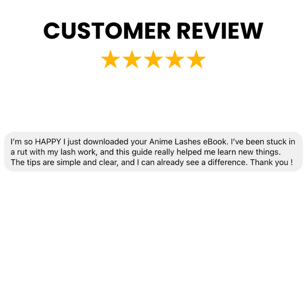 Customer feedback on anime lashes guide