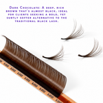 Dark chocolate brown colored lashes