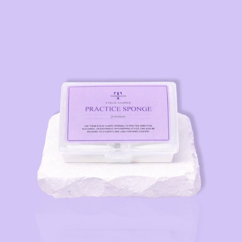 Eye-shaped practice sponges