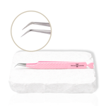 Heart diamond grip 45 degree lash tweezer