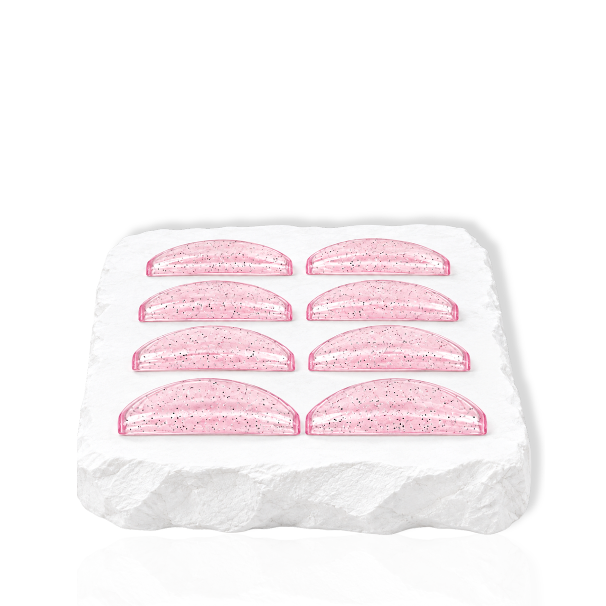 Korean lash lift rods 4 different sizes pairs displayed on a white background for professional lash lift treatments