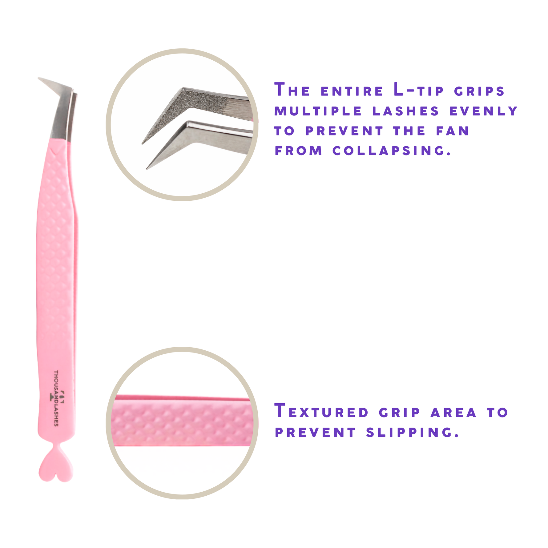 Lash extension L shape tweezer