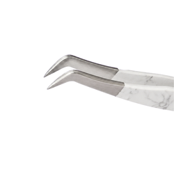 Short tip boot tweezers for lash extensions