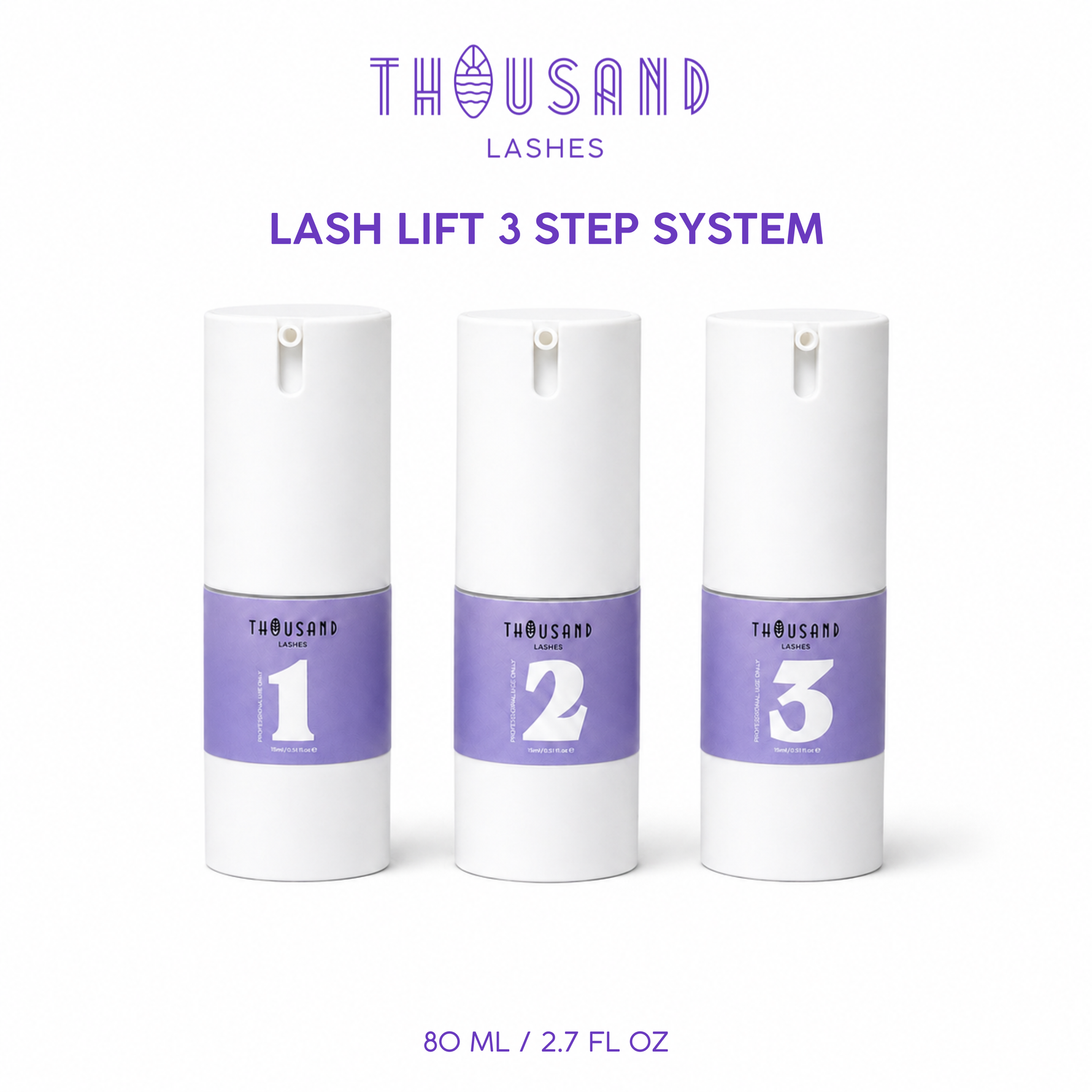 Lash lift 3 step system for lash artists