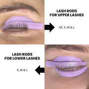 Lash lift rods for lash lift and tint