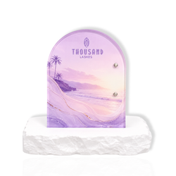 Lavender magnetic lash tile organizer with tweezer holder for lash extension artists