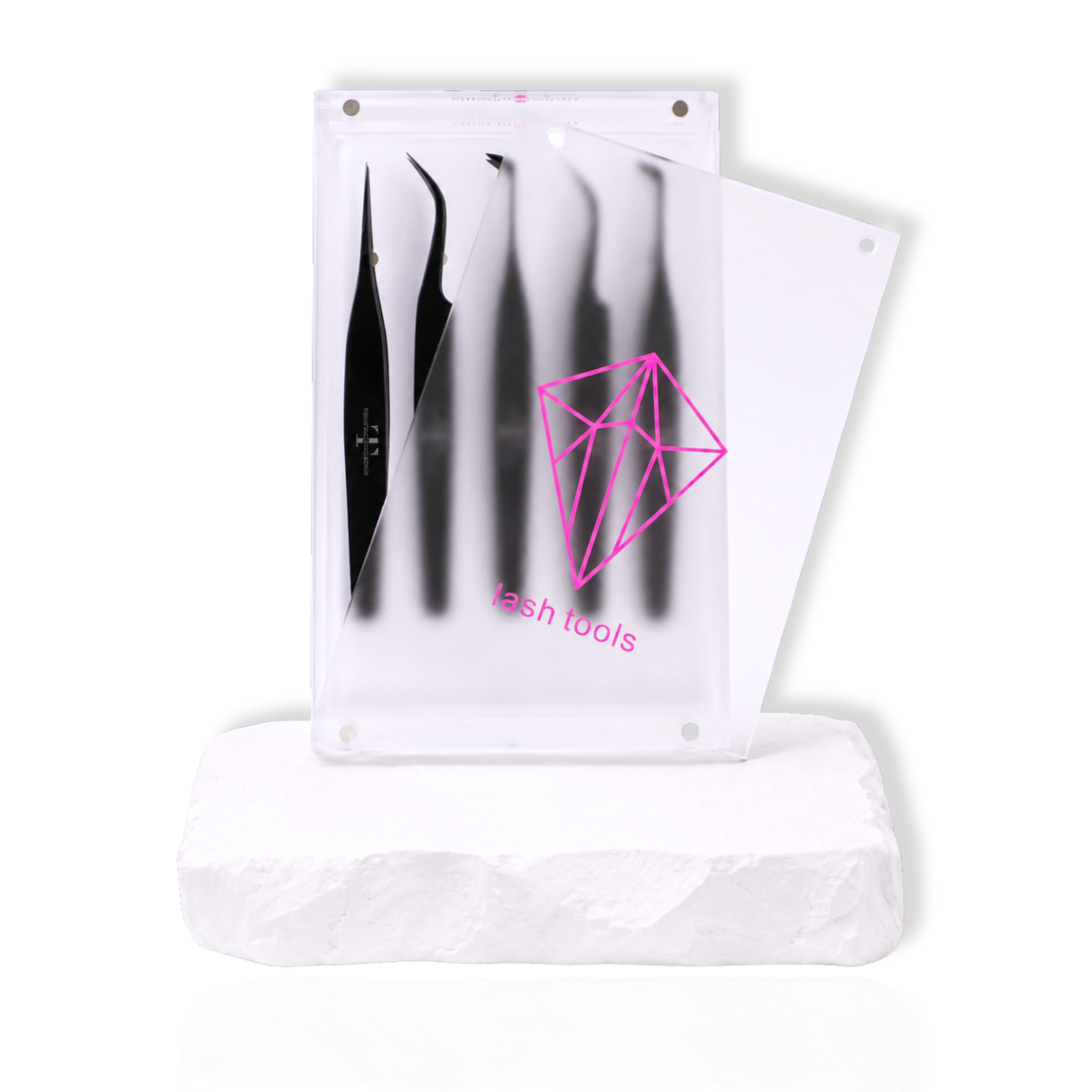 Magnetic acrylic tweezer case