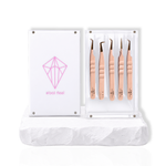 Magnetic eyelash tweezer holder