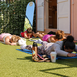 Meditation and stretch event for beauty professionals