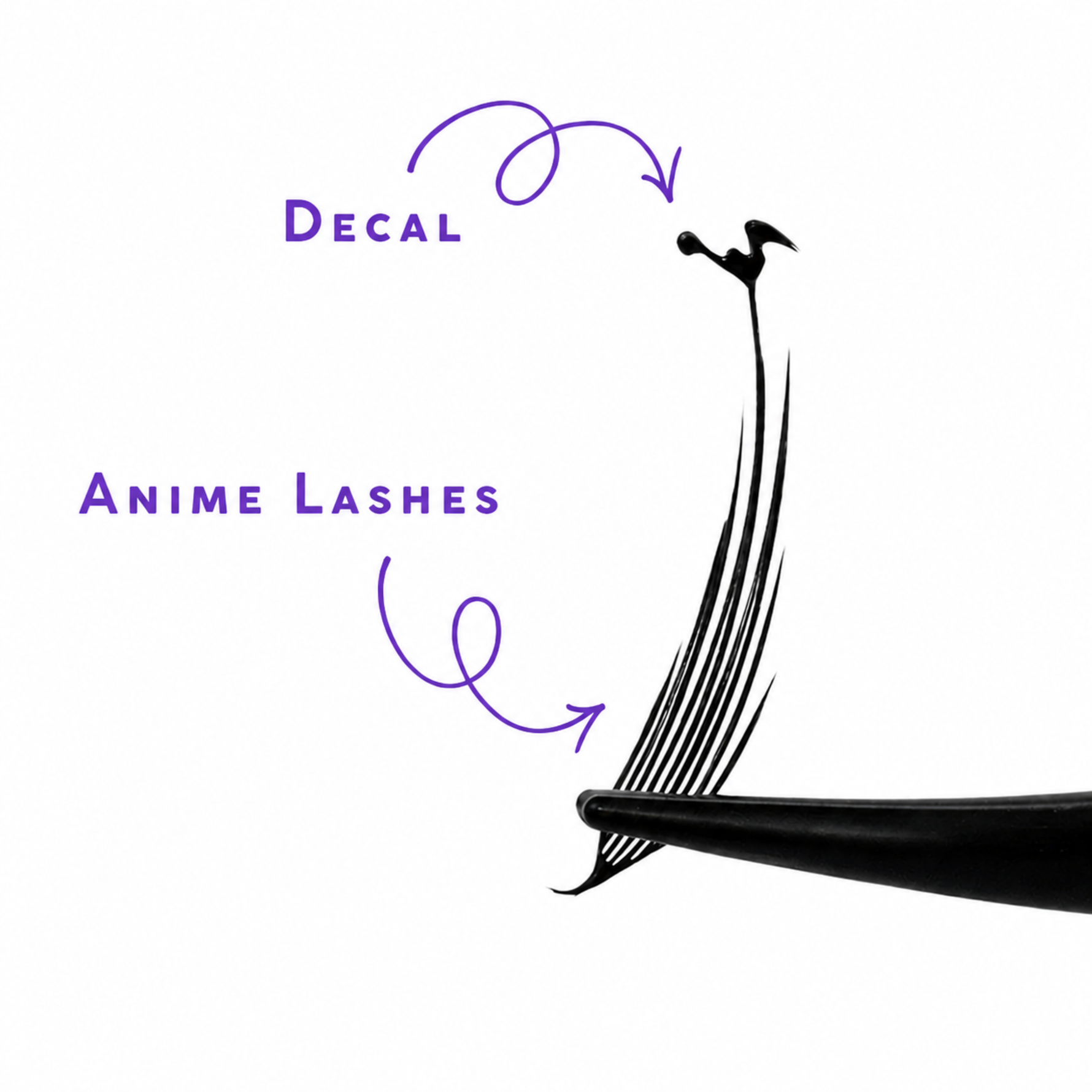 Mixed-length anime lash extensions