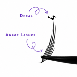 Mixed-length anime lash extensions