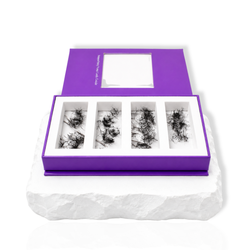Mixed length volume fans for lash artists