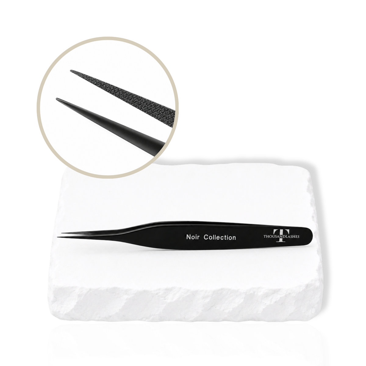 Noir Fiber Tip Collection Straight Isolation Tweezer