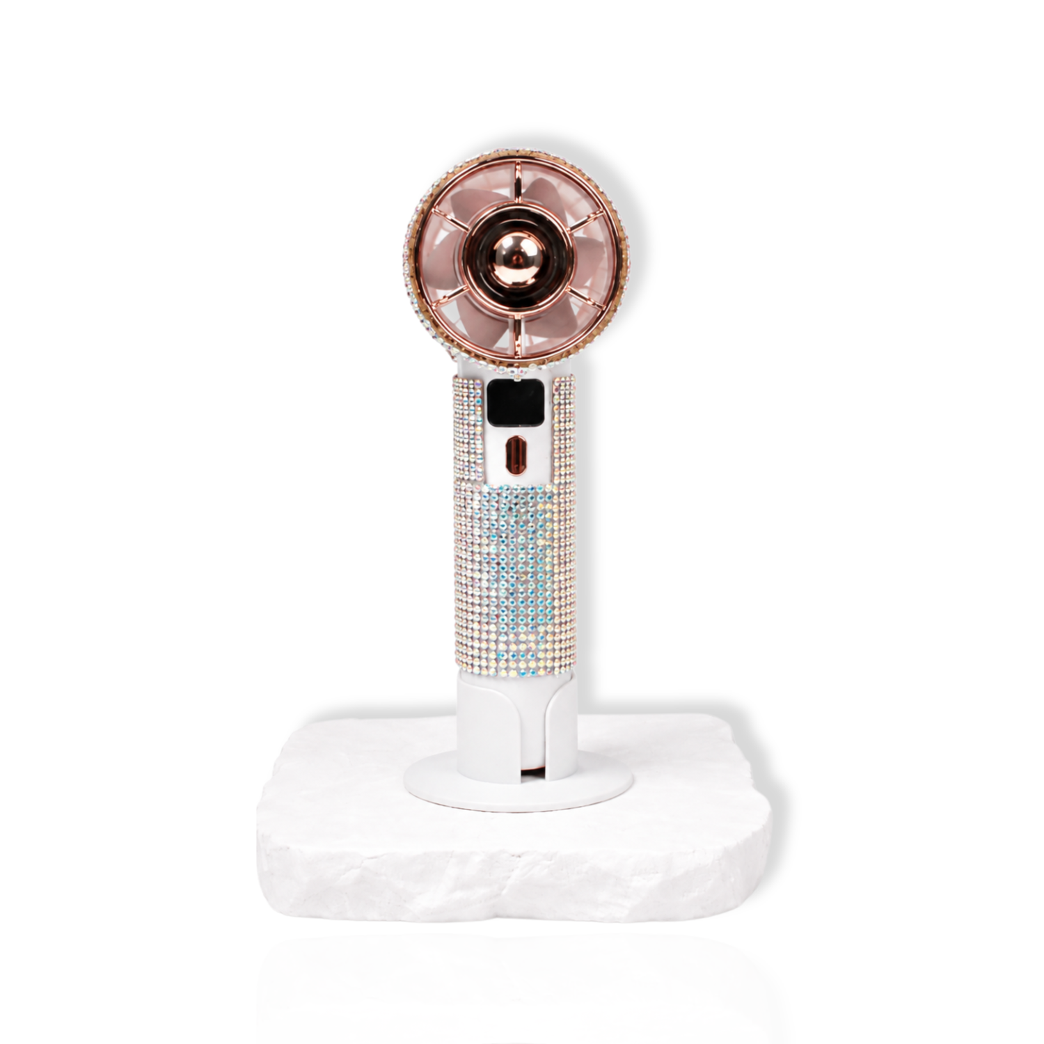 Portable Handheld Cooling Fan with Diamonds