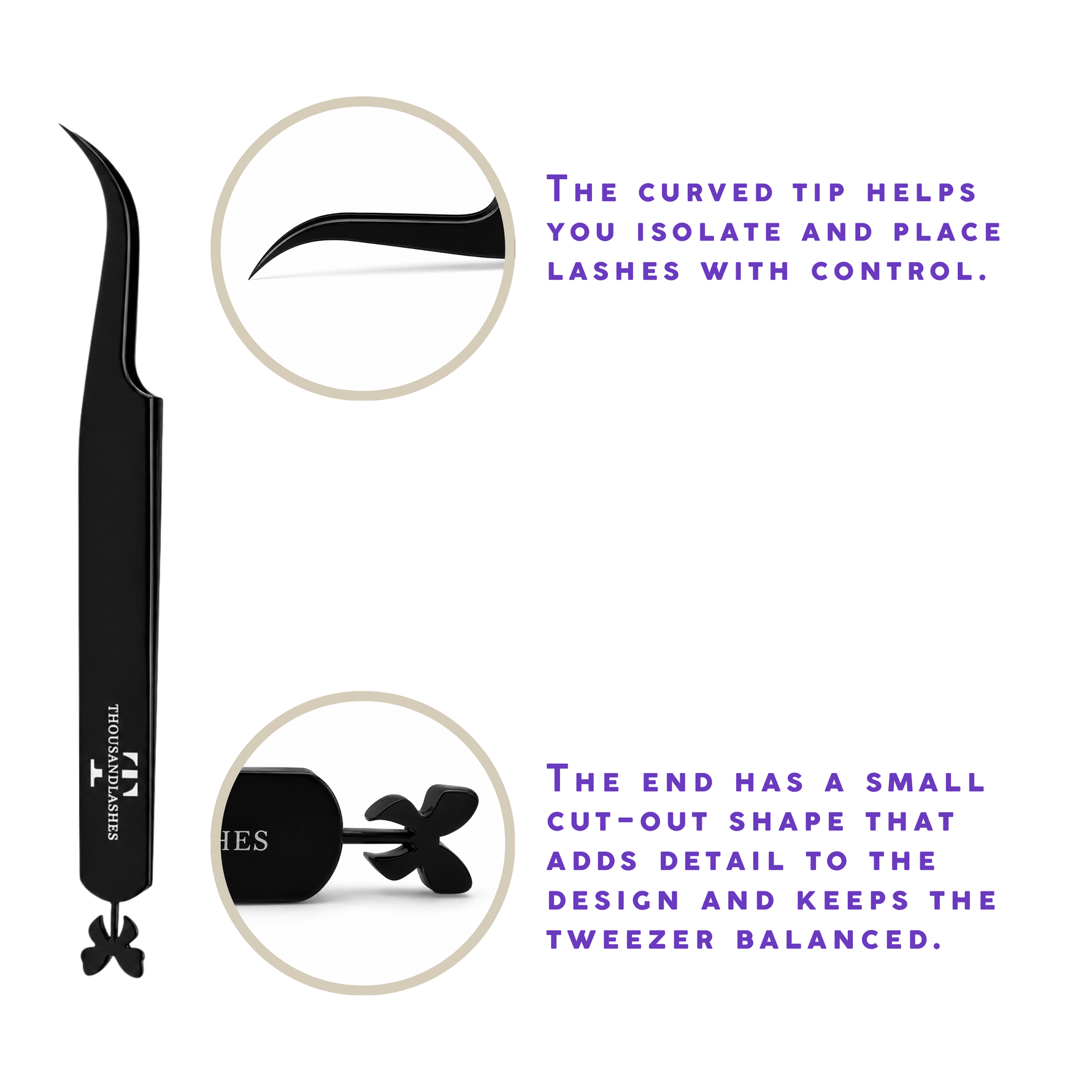 Premium curved tweezers