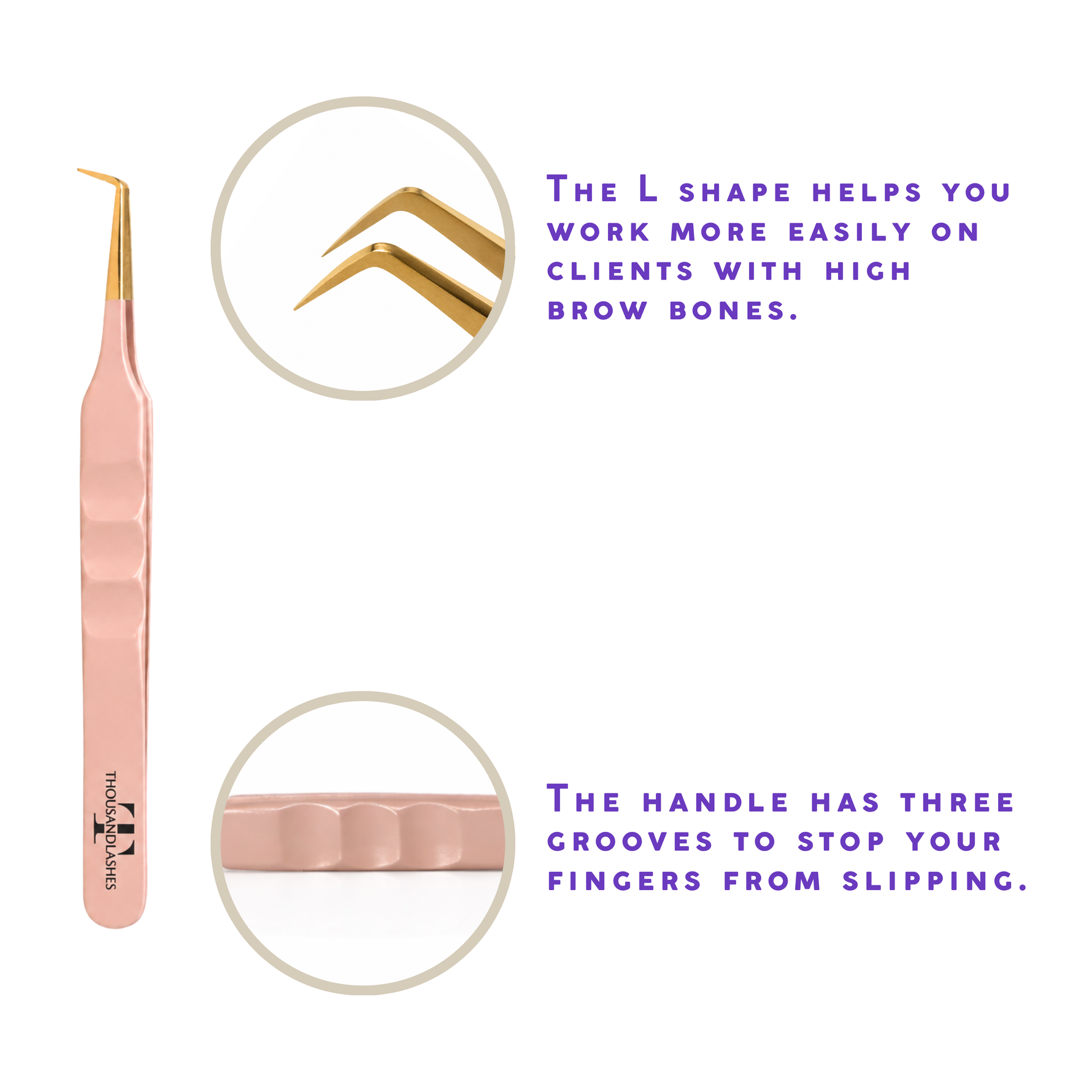 Nude L-Shape Isolation Tweezer