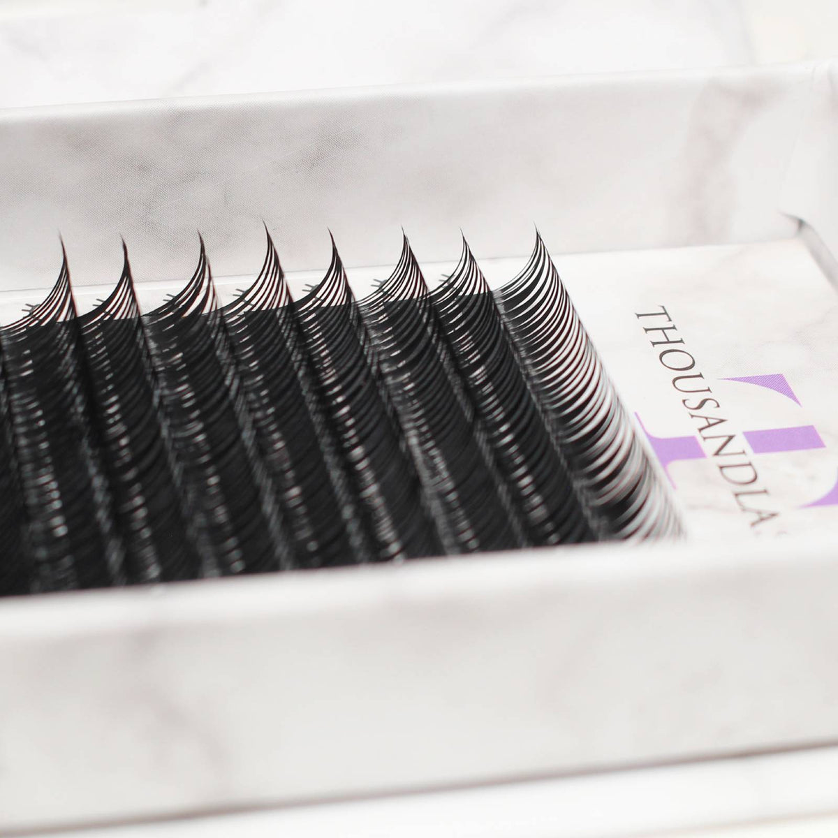 Professional Wet Volume Lashes tray with multiple lengths for faster wet look lash extension application