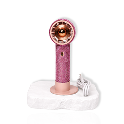 Rechargeable Handheld Fan with Rhinestones