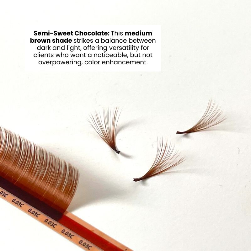 semi Sweet brown colored lashes