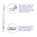 Short tip lash tweezers