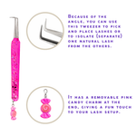 Stainless steel lash tweezers