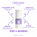 Step 3 Nourish solution for lash lift and brow lift aftercare