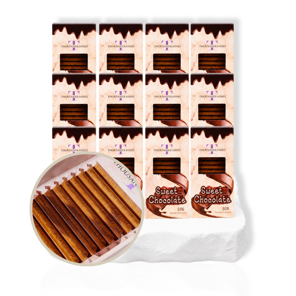 Sweet chocolate collection lashes