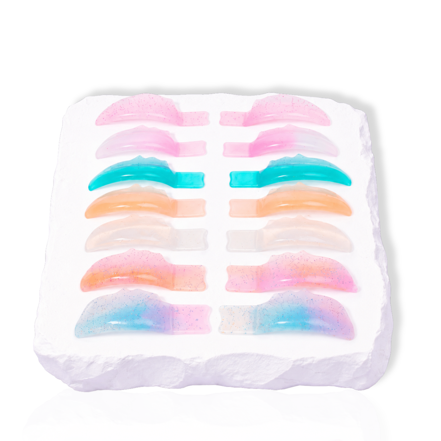 Teardrop silicone lash lift rods