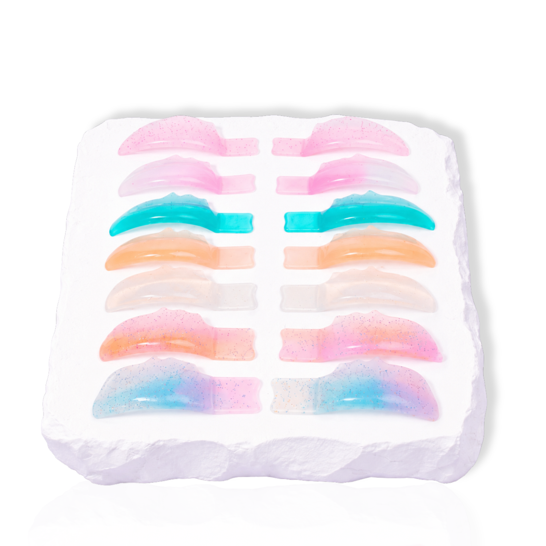 Teardrop silicone lash lift rods