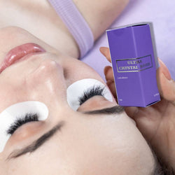 ThousandLashes Ultra Crystal Bond lash adhesive used during professional eyelash extension treatment for long lasting retention