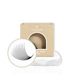 Thousandlashes 12D Pro-Made Volume Fans in beige lash tray with fan close-up